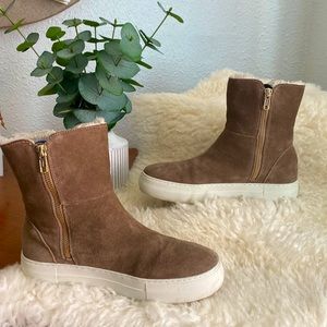 J/Sliders Suede High Top  Zip-up Boots